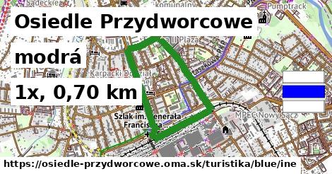 Osiedle Przydworcowe Turistické trasy modrá iná