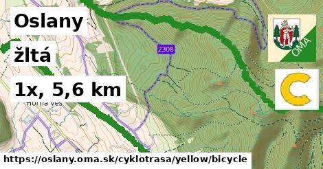 Oslany Cyklotrasy žltá bicycle