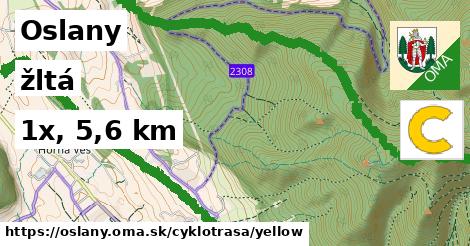 Oslany Cyklotrasy žltá 