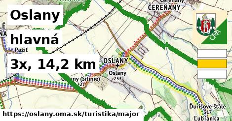 Oslany Turistické trasy hlavná 