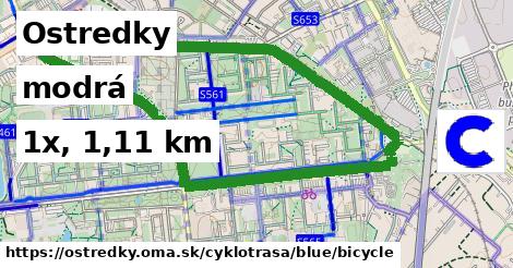 Ostredky Cyklotrasy modrá bicycle