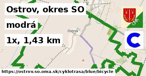 Ostrov, okres SO Cyklotrasy modrá bicycle