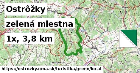 Ostrôžky Turistické trasy zelená miestna