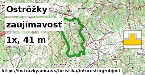 Ostrôžky Turistické trasy zaujímavosť 