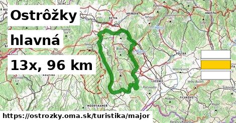 Ostrôžky Turistické trasy hlavná 