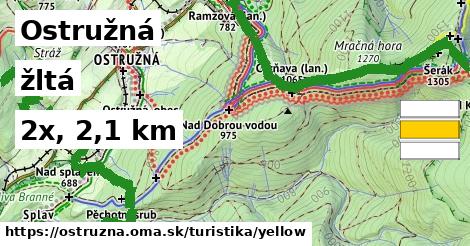 Ostružná Turistické trasy žltá 