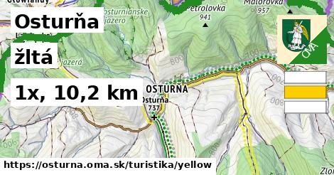 Osturňa Turistické trasy žltá 