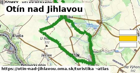 Otín nad Jihlavou Turistické trasy  