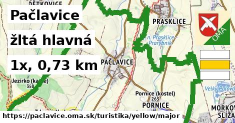Pačlavice Turistické trasy žltá hlavná