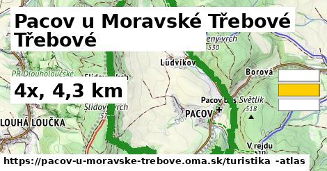 Pacov u Moravské Třebové Turistické trasy  