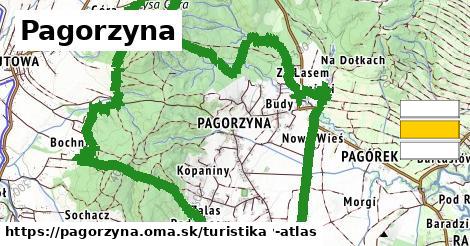 Pagorzyna Turistické trasy  