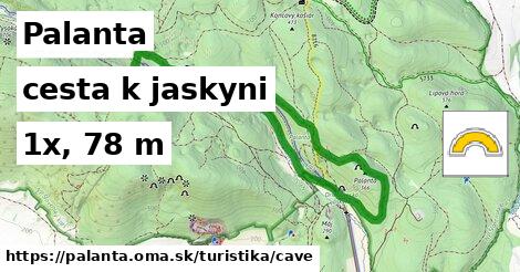 Palanta Turistické trasy cesta k jaskyni 