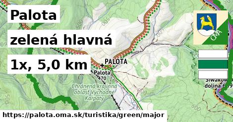 Palota Turistické trasy zelená hlavná