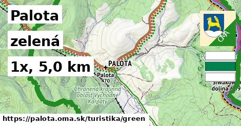 Palota Turistické trasy zelená 