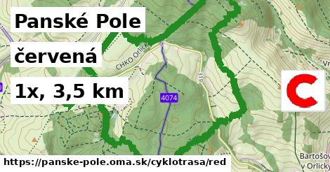 Panské Pole Cyklotrasy červená 
