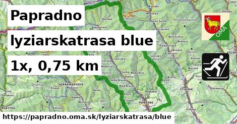 Papradno Lyžiarske trasy modrá 