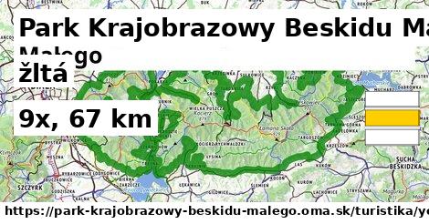 Park Krajobrazowy Beskidu Małego Turistické trasy žltá iná
