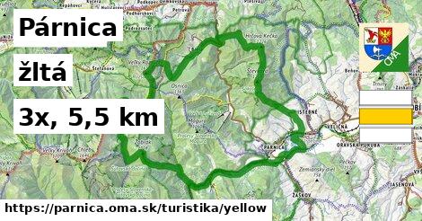 Párnica Turistické trasy žltá 