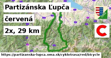 Partizánska Ľupča Cyklotrasy červená bicycle