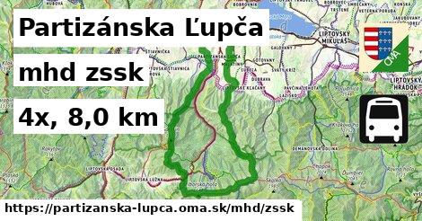 Partizánska Ľupča Doprava zssk 