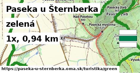Paseka u Šternberka Turistické trasy zelená 