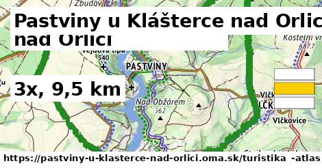 Pastviny u Klášterce nad Orlicí Turistické trasy  