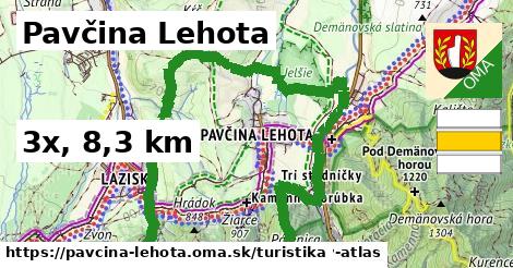 Pavčina Lehota Turistické trasy  