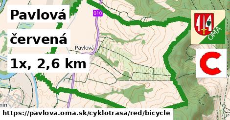 Pavlová Cyklotrasy červená bicycle