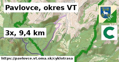 Pavlovce, okres VT Cyklotrasy  