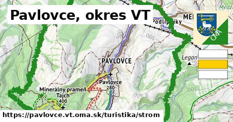 Pavlovce, okres VT Turistické trasy strom 