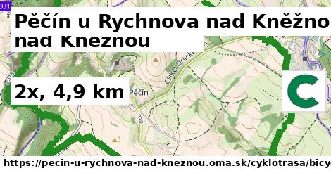 Pěčín u Rychnova nad Kněžnou Cyklotrasy bicycle 