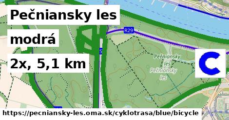 Pečniansky les Cyklotrasy modrá bicycle