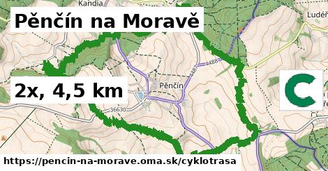 Pěnčín na Moravě Cyklotrasy  