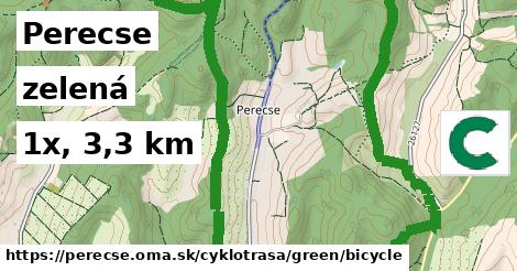 Perecse Cyklotrasy zelená bicycle