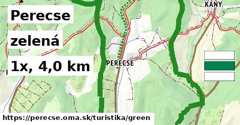 Perecse Turistické trasy zelená 