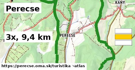 Perecse Turistické trasy  