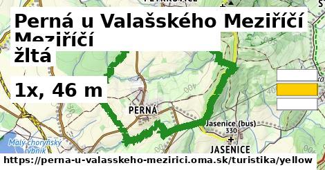 Perná u Valašského Meziříčí Turistické trasy žltá 