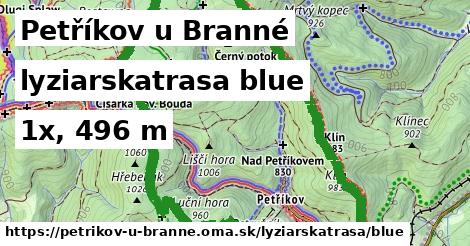 Petříkov u Branné Lyžiarske trasy modrá 
