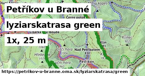 Petříkov u Branné Lyžiarske trasy zelená 