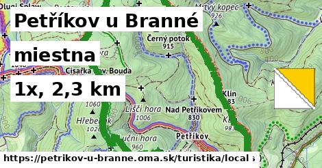 Petříkov u Branné Turistické trasy miestna 