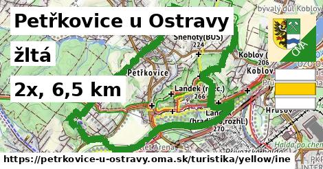 Petřkovice u Ostravy Turistické trasy žltá iná