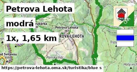 Petrova Lehota Turistické trasy modrá 