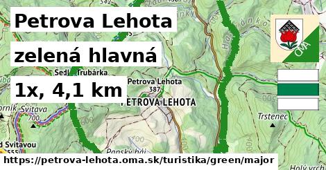 Petrova Lehota Turistické trasy zelená hlavná