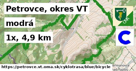 Petrovce, okres VT Cyklotrasy modrá bicycle