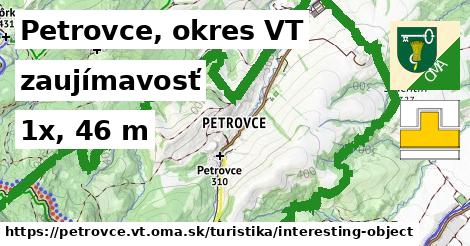 Petrovce, okres VT Turistické trasy zaujímavosť 