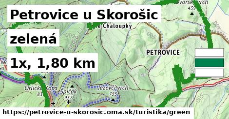 Petrovice u Skorošic Turistické trasy zelená 