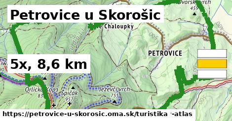 Petrovice u Skorošic Turistické trasy  