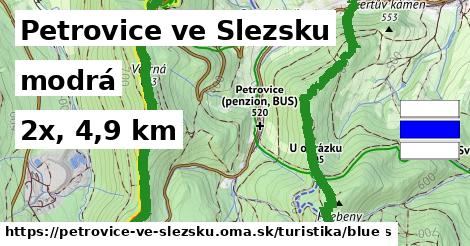 Petrovice ve Slezsku Turistické trasy modrá 
