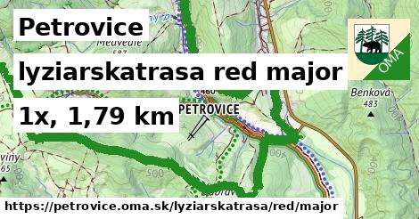 Petrovice Lyžiarske trasy červená hlavná