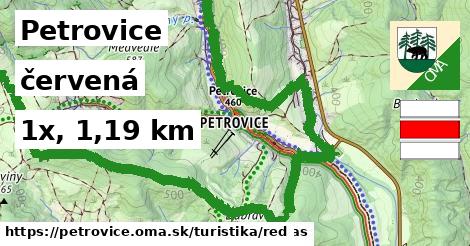 Petrovice Turistické trasy červená 